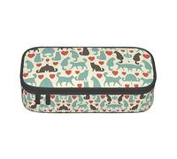 KSEFXXPKA Happy Walking Kitty Trousse à crayons spacieuse en tissu Oxford avec plusieurs compartiments, Noir , Taille unique, Sac à dos enfant