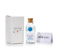 Kseniya Revta Cadeau d'anniversaire pour elle et lui, cadeau romantique pour petit ami, petite amie, message « I Love You » (World in Big Bottle - You Are My World, bouteille cadeau)