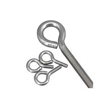 KSeSii 1-10 pièces 304 SS vis à métaux oeil de mouton, crochet fermé avec vis à anneau vis à anneau M4-M10(10pcs M4x10)