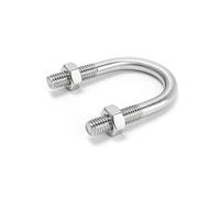 KSeSii 1/2 jeu M6 M8 304 boulon à boucle en U en acier inoxydable vis en U collier de serrage for tuyau clip en U filet clip en U avec écrou déflecteur combinaison(M8x30x100mm 1set)