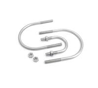 KSeSii 1/2 jeu M6 M8 304 boulon à boucle en U en acier inoxydable vis en U collier de serrage for tuyau clip en U filet clip en U avec écrou déflecteur combinaison(M6x16x34mm 2set)