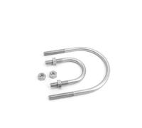 KSeSii 1/2 pièces 304 acier inoxydable U-Screw U-Bolt U-Clip U-Extension Vis/Clip de fixation Riding Clip(2set M6x50x110)
