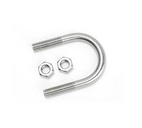 KSeSii 1/2 pièces 304 acier inoxydable U-Screw U-Bolt U-Clip U-Extension Vis/Clip de fixation Riding Clip(2set M6x20x50)
