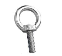 KSeSii 1/2 pièces M3 M4 M5 M6 M8 M10 M12 DIN580 304 acier inoxydable écrous à œil de levage marins vis anneau anneau de boulon à œil écrou d'accrochage vis(Eye Screw,M4 x2pcs)