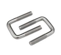KSeSii 1/2 pièces M6 M8 M10 304 boulon en U en acier inoxydable boulon à angle droit vis carrée boulon clip vis de serrage clip de tuyau clip de tuyau pince en U(M6x45x80-2pcs)