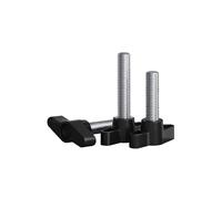 KSeSii 1-5 pièces M4 M5 M6 M8 304 Acier Inoxydable 27#36# T Type Prune bakélite vis de Serrage à la Main/Papillon tête en Plastique Bouton à Main vis(Head Diameter 27mm,15MM_M4-5PCS)