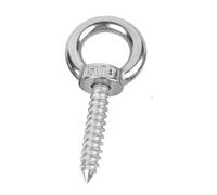 KSeSii 1 à 3 boulons à œil de levage en acier inoxydable 304, M4, M5, M6, M8, M10, M12, crochets à anneau rond, vis à bois autotaraudeuses, écrou à œil, vis autotaraudeuse(M8x50mm-1pcs)