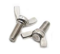 KSeSii 1 à 5 boulons à Oreilles, vis Papillon en Acier Inoxydable 304 M3 M4 M5 M6 M8 M10, vis à tête Papillon DIN316(25mm,M4 5pcs)