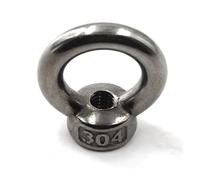 KSeSii 1 écrou de levage en acier inoxydable 304, anneau de vis, anneau de boulon à œil, écrou d'accrochage, vis M3 M4 M5 M6 M8 M10 M12(Eye Nut,M6 x2pcs)