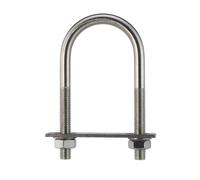 KSeSii 1 jeu de boulons en U M10 M12 en acier inoxydable 304, clip en U avec écrou de déflecteur, boucle combinée, vis en forme de U, collier de serrage de 2 pouces(M10x60x94mm 1set)