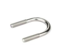 KSeSii 1 pièce M6 M8 M10 M12 304 A2 en acier inoxydable en forme de U, cerceau, tube, clip, sangle, fermoir, vis, boulon en U(M8x22mm)