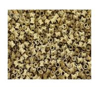 KSeSii 100 pièces M2 M2.5 M3 Cuivre Inserts En Laiton Double Passe Molette Écrou Intégré Fixation(M2.5X3X3.5mm)
