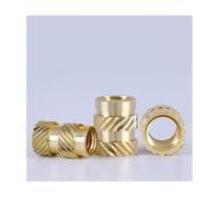 KSeSii 100 pièces M2 M3 insérer écrous moletés en laiton thermofusible écrous encastrés chauffage moulage cuivre fil Inserts écrou(M2x2.5x3.5(100pcs))
