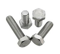 KSeSii 3/5 pièces M4 M5 M6 filetage à gauche vis à tête hexagonale extérieure 304 boulons hexagonaux en acier inoxydable(5pcs,M6x20)
