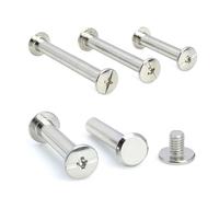 KSeSii 5-10 pièces M2 M3 M4 M5 M6 304 Sac en Acier Inoxydable Ceinture Photo Scrapbook Album Livre Post vis de Liaison vis Clou Rivet Boulon(12mm,10sets D3-M2)