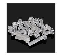 KSeSii 50 pièces M2 M2.5 M3 M4 M5 M6 vis à tête ronde en nylon acrylique transparent vis à tête ronde en plastique(M2x12)