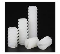 KSeSii Boulon à tête cylindrique en Nylon blanc M3 M4 M5 M6 M8 M10 M12, filetage métrique en plastique, tête plate isolée, vis de fixation sans tête fendue(30mm,M8-5PCS)