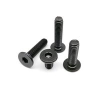 KSeSii Boulon à tête hexagonale Ultra-Mince en Acier Inoxydable 304, 5 à 50 pièces, M2 M2.5 M3 M4 M5 M6 M8 Noir, Douille hexagonale, vis à tête Plate Ultra Fine(6mm,M3 50pcs)