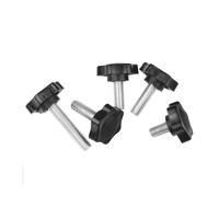 KSeSii Boulon de poignée de serrage à filetage en forme d'étoile, 5 pièces, bouton à main en bakélite, vis de serrage, équipement industriel, plastique, acier au carbone M5 M6 M8(M8x40)