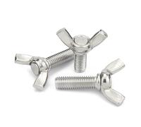KSeSii Boulons à Ailes Papillon M3 M4 M5 M6 M8 M10 M12, vis à Pouce à tête d'aile de Serrage Manuel en Acier Inoxydable 304 DIN316 L: 6-25mm 5 pièces/lot(8mm x5pcs,M3)