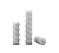 KSeSii Filetage métrique M3 M4 M5 M6 M8 M10 M12, Nylon Blanc, Plastique isolé, Pointe Plate Fendue, vis de réglage sans tête(M3x25(50pcs))
