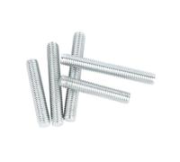 KSeSii Lot de 1 à 20 tiges filetées en acier au carbone, filetage métrique, boulons, vis, tiges filetées M3, M4, M5, M6, M8, M10, M12(12mm,M4-20pcs)