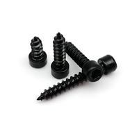 KSeSii Lot de 10 à 50 vis à bois autotaraudeuses à tête ronde en acier au carbone noir M2 M2.6 M3 M3.5 M4 M5 M6(8mm,M2 50pcs)