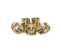 KSeSii Lot de 100 écrous filetés for inserts thermiques M2, M3, M4, M5, M6, en laiton thermofusible, for fer à souder, for impression 3D plastique(Brass Nut 100pcs)