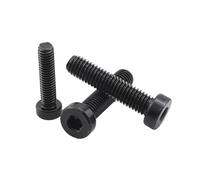 KSeSii Lot de 2 à 50 vis à tête cylindrique à six pans creux, fines et courtes, en acier inoxydable noir, M3, M4, M5, M8, M10, M12(16mm,M3 50pcs)