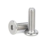 KSeSii Lot de 2 à 50 vis à tête cylindrique à six pans creux ultra fines et plates en acier inoxydable 304, M1,6, M2, M2,5, M3 à M12(2mm,2pc M12)
