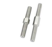 KSeSii Lot de 2 tiges filetées à double extrémité, filetage gauche et droit, M6 M8, filetage positif et négatif, boulons à goujon, vis en acier inoxydable 304(M6x50mm-2pcs)