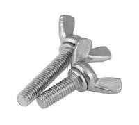 KSeSii Lot de 2 vis à Main galvanisées à Papillon M4 M5 M6 M8 M10 en Acier Inoxydable 304/316, vis à Oreilles à Griffes for Serrage à la Main(M8x60)