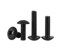 KSeSii Lot de 20 à 100 vis à tête bombée noires M2, M2.5, M3, M3.5, M4, M5, M6(35mm,M2.5 50PCS)