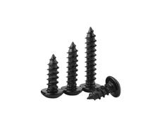 KSeSii Lot de 4 à 10 vis autotaraudeuses à tête cylindrique à six pans creux en acier inoxydable 304 noir M6 M8(M6x18mm 10pcs)