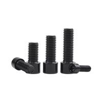 KSeSii Lot de 5 à 40 vis à tête cylindrique hexagonale lisses M3 M4 M5 M6 M8 en acier au carbone noir de qualité 8.8(12mm,M5 10pcs)