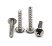 KSeSii Lot de 5 à 50 vis à métaux à tête bombée cruciforme en acier inoxydable 304, M2, M2.5, M3, M4, M5, M6(12mm,M2.5 50pcs)