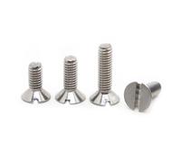 KSeSii Lot de 5 à 50 vis à tête fraisée Plate à Filetage métrique GB68 en Acier Inoxydable 304 A2-70 M1,6 M2 M2,5 M3 M4 M5 M6(5mm,M2 50pcs)