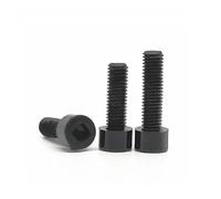 KSeSii Lot de 5 à 50 vis en plastique noir M3 M4 M5 M6 M8, boulon en nylon, vis à tête hexagonale à six pans creux(M4 20PCS_8MM)