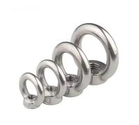 KSeSii Lot de 5 boulons à œil en acier inoxydable 304, écrous de levage, vis M3, M4, M5, M6, M8, M10, M12(Eye Nut,M10 x5pc)
