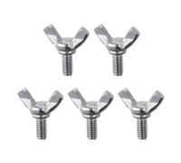 KSeSii Lot de 5 vis à métaux, vis à oreilles papillon M5x10 mm, vis papillon en acier inoxydable 304, boulons à oreilles
