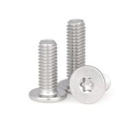 KSeSii Lot de 50 vis à tête Plate Ultra-Mince à Six lobes en Acier Inoxydable 304 zingué Noir M2 M2.5 M3 M4 M5 M6 CM(Stainles Steel,M3x6mm (50pcs))