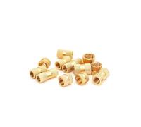 KSeSii M1.4 M1.6 M2.5 M3 M4 M5 M6 M8 M10 laiton pur cuivre filetage métrique moulage par Injection moletage insérer écrou Nutsert écrous intégrés(Length 10mm,M1.4x2.5(40Pcs))