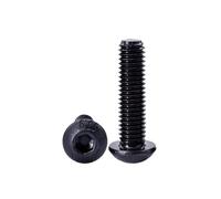 KSeSii Vis à tête cylindrique à six pans creux en acier au carbone, 50 à 250 pièces, ISO7380 G10.9, DIN912 G12.9, for meubles mécaniques(Carbon (ISO7380),3MM_M4(100PCS))