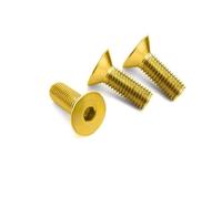 KSeSii Vis à tête fraisée en Laiton Pur, 2 à 20 pièces, M2 M2.5 M3 M4 M5 M6 M8, à Six pans Creux Plats(12mm,M6 (5Pcs))