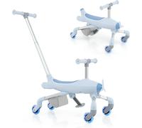 Ksfal-2 En 1 Draisienne Bebe Evolutif Pour Enfants 1,5-6 Ans,Porteur Enfant Forme Avion Vélo Enfantréglable,Roues Eclairées Par Led,Panier De Rangement Arrière,Charge 50kg