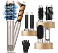 KSFAL-Air Styler 6 En 1 Auto Boucleur A Air,1000W Magic Styler Avec Seche Cheveux,Brosse Soufflante,Brushing Brosse Soufflante,Brosse Soufflante Lissante,Boucler Les Cheveux,Sécher