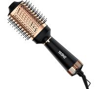 KSFAL-Brosse Soufflante,Brosse Chauffante 4 En 1 Pour Coiffeur,Chauffante Brosse Coiffante En Céramique Tourmaline 1200 W Pour Sécher,Lisser,Boucler Et Donner Du Volume,Noir