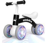 KSFAL-Draisienne Bebe 1 2 Ans,Cadeau Enfant 1-2 Ans Draisienne Evolutive Avec Quatre Roues Éclairées,Mini Bike Jouet Bebe Cadeau Anniversaire Noel