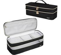 KSFAL-Étui Compatible Avec Brosse Revlon Cheveux Soufflant,Dyson Airwrap Styler,Shark Flexstyle,Sac De Rangement Pour Brosse Électriques Et Soufflant,Chauffante,Double Couche,Noir