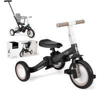 Ksfal-Kikkaboo Flip Tricycle Bébé Évolutif 5 En 1¿Vélo Enfant 1 À 5 Ans Convertible En Draisienne Avec Siège Et Guidon Réglables,Noir